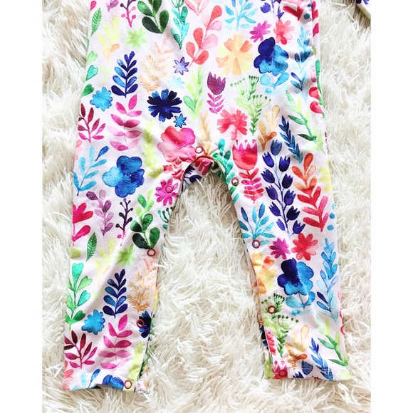 Like New Penelope Plumm 🍑 Puff & Dark Orange Floral Knot Playsuit 2T | Adorable - Picture 7 of 9